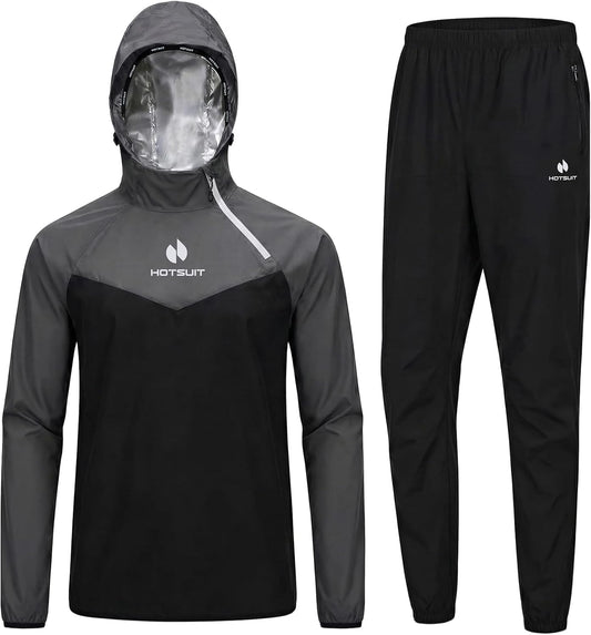 Men's Sauna Suit - Sweat-Enhancing Jacket and Pants for Gym Workouts